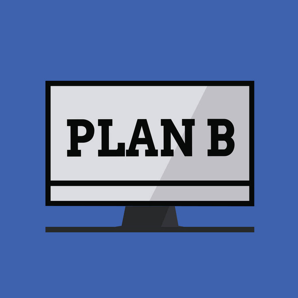 Texto de escritura de palabras Plan B. Concepto de negocio para los Backup plan o estrategia propuesta detallada para hacer algo
 - Foto, Imagen