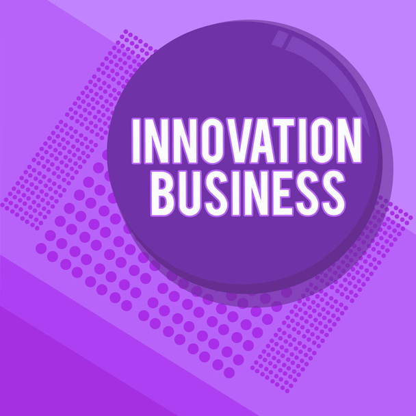Kézírás szöveg írás Innovation Business. Koncepciójelentés Új ötletek bevezetése Munkafolyamatok Módszertani szolgáltatások - Fotó, kép