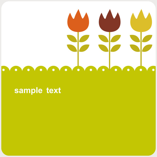 Vector floral card design - Vector, afbeelding