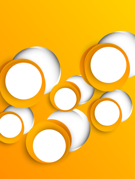 Hintergrund mit orangen Kreisen - Vektor, Bild