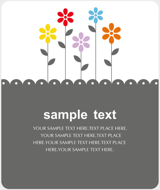 Design de cartão floral vetorial
 - Vetor, Imagem