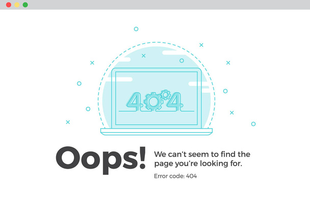 Ошибка 404 недоступна веб-страница. Файл не найден. Концептуальная векторная иллюстрация
 - Вектор,изображение
