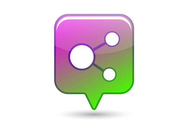Icon design of share social media link - Vector, Imagen