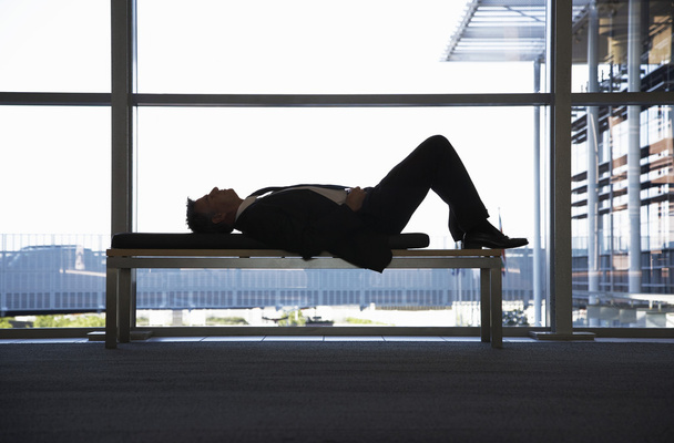 Businessman Relaxing On Bench - Zdjęcie, obraz