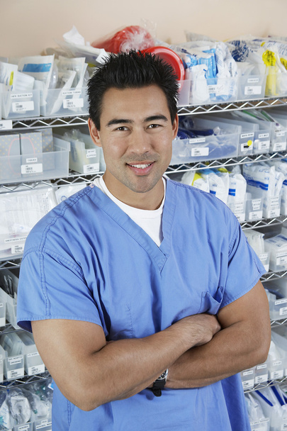 Male Nurse With Arms Crossed - Photo, image