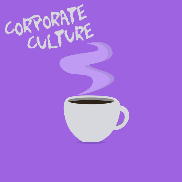 Handwriting text writing Corporate Culture. Concept meaning Beliefs and ideas that a company has Shared values - Photo, Image