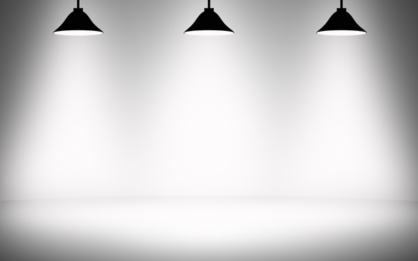 beyaz gri studio odası, arka plan görüntüsü için ışık lamba ile senin içerik veya ürün. - Fotoğraf, Görsel