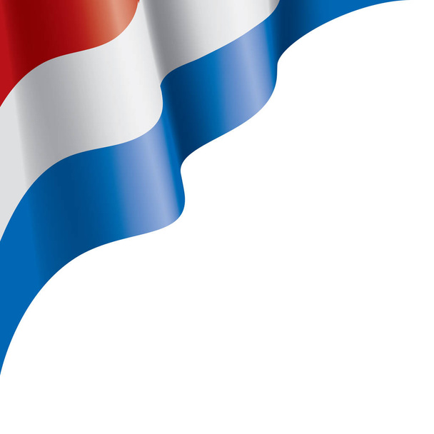 Bandiera olandese, illustrazione vettoriale su sfondo bianco - Vettoriali, immagini