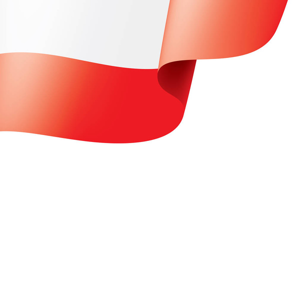 Флаг Польши, векторная иллюстрация на белом фоне - Вектор,изображение