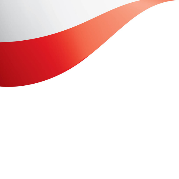 Bandera de Polonia, ilustración vectorial sobre fondo blanco - Vector, Imagen