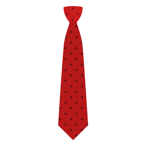 Red tie icon, flat style - Vector, afbeelding