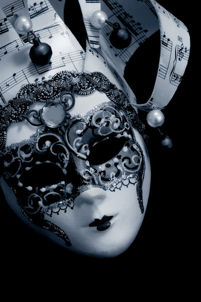 黒の上ベネチアン マスク - 写真・画像