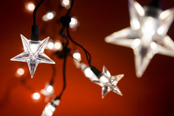 sternförmige Weihnachtsbeleuchtung - Foto, Bild