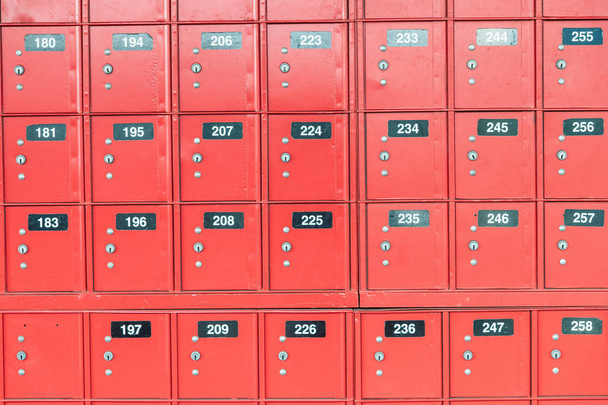 Numbered red safe boxes, business concept. - Photo, Image