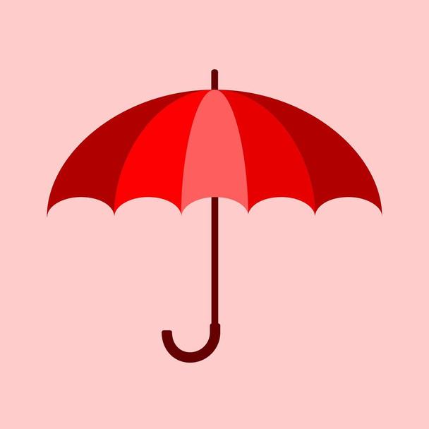 傘アイコンのベクター イラストです。雨保護のシンボルです。フラットなデザイン スタイル. - ベクター画像