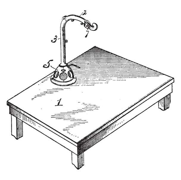 Esta ilustración representa el cortador y el sostenedor del torzal que se utiliza para cortar el torzal, el dibujo de línea vintage o la ilustración del grabado
. - Vector, Imagen