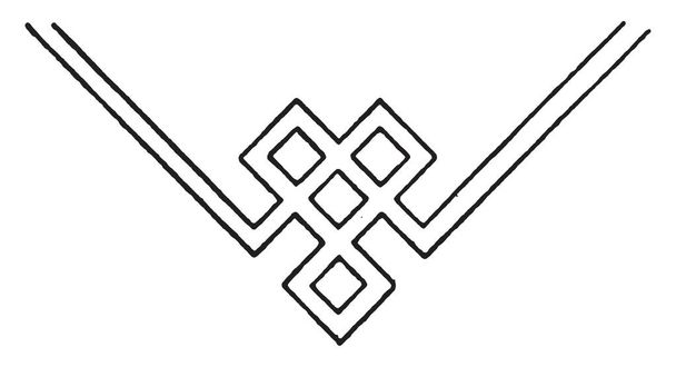 Angle Border entrelacement Band est un motif méandres répétitifs, son connu sous le nom de subordonnés, dessin de ligne vintage ou gravure
. - Vecteur, image