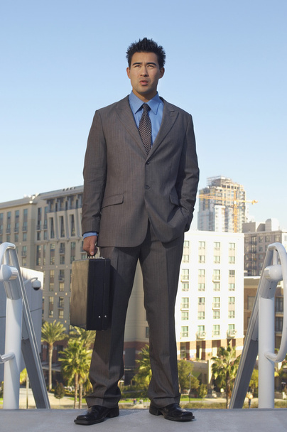 Confident Businessman With Briefcase - Foto, immagini