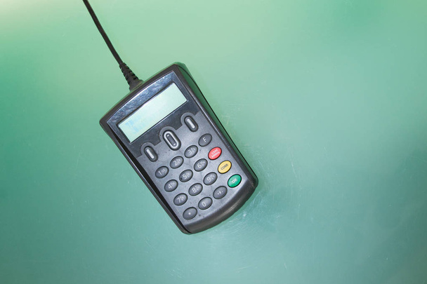 Máquina EDC para cartão de crédito terminal bancário de pagamento na loja
 - Foto, Imagem