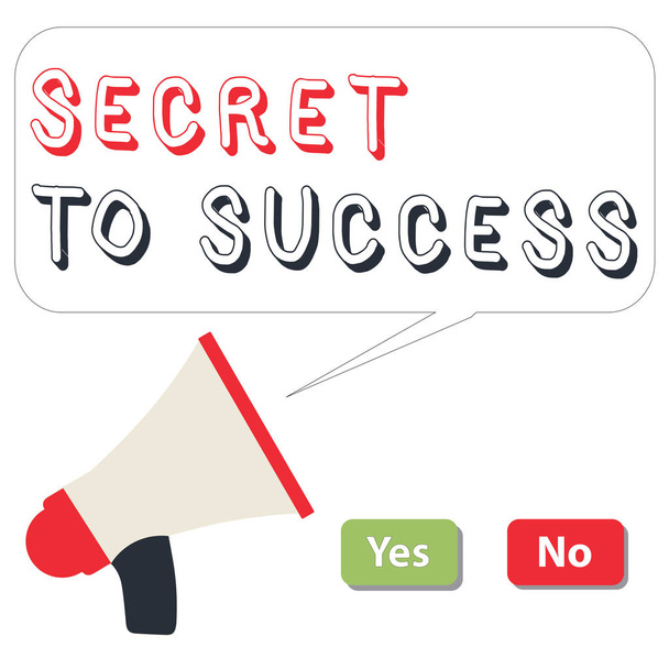 Текст написания слов Secret To Success. Бизнес-концепция для необъяснимого достижения известности богатства или социального статуса
 - Фото, изображение