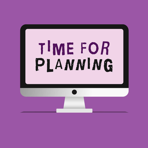 Escritura a mano de texto Tiempo para la planificación. Concepto significado Configuración para cosas que hacer Preparación de la Lista de Prioridades
 - Foto, Imagen