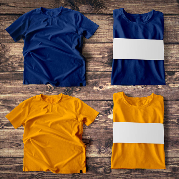 Colorful t-shirts mock-up - 写真・画像