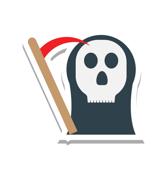 Halloween, ícone de vetor isolado de cor de crânio que pode ser facilmente editado ou modificado
 - Vetor, Imagem