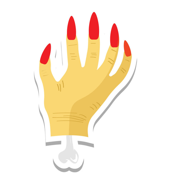Zombie hand, dode man kleur geïsoleerde Vector icon die kan gemakkelijk bewerken of modifiedc - Vector, afbeelding