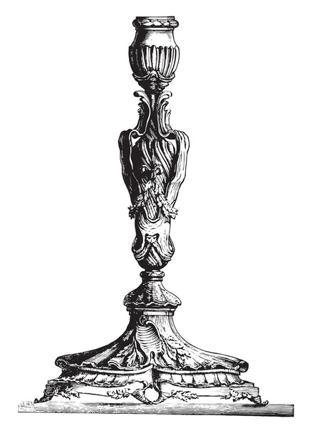 Свеча, старинная гравированная иллюстрация. Индустриальная энциклопедия Э. Лами - 1875
 - Вектор,изображение