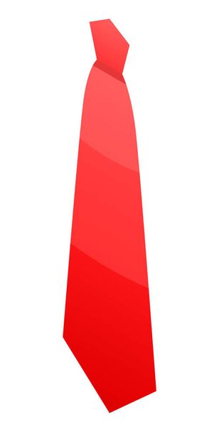 Red necktie icon, isometric style - Vector, Image