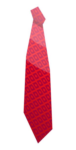 Red elegant tie icon, isometric style - Vector, Image