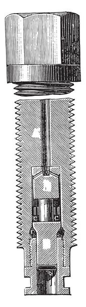 dispositivo de esmagamento, disse triturador, ilustração gravada vintage. enciclopédia industrial E.-O. Lami - 1875
 - Vetor, Imagem