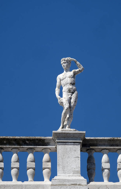 Estatua en la parte superior de la Biblioteca Nacional de San Marcos Biblioteca Marciana, Venecia, Italia, Patrimonio de la Humanidad por la UNESCO
 - Foto, imagen