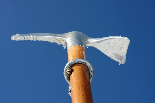 big Toy ice axe and blue sky - Photo, Image