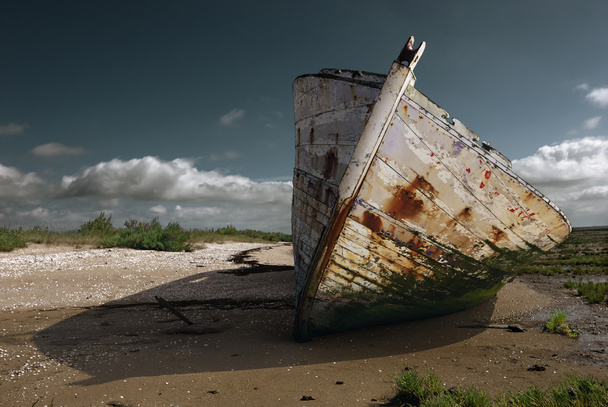 White rusty prow on the beach - Photo, Image