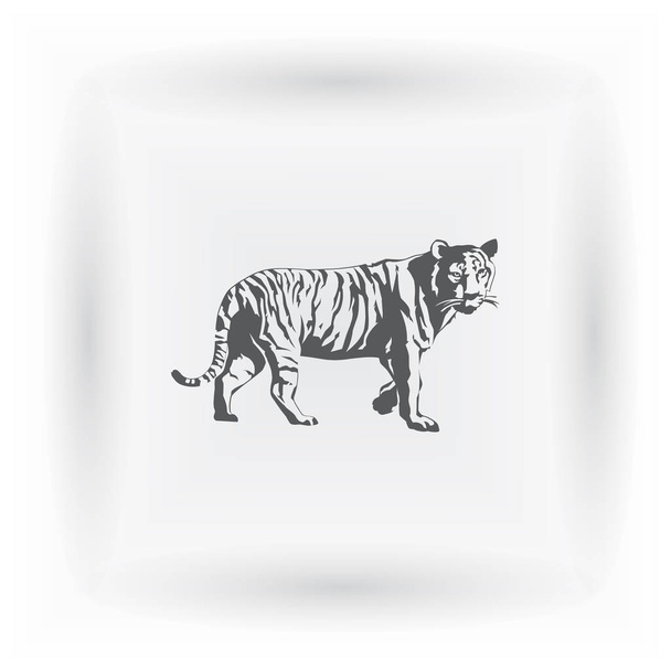 Tigersilhouette, Vektorsymbol - Vektor, Bild