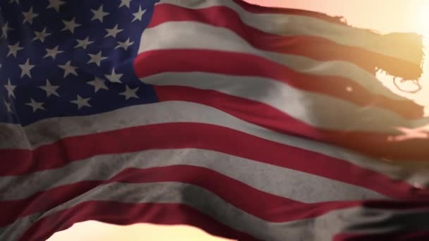 Torned War US Flag Animation - Footage, Video