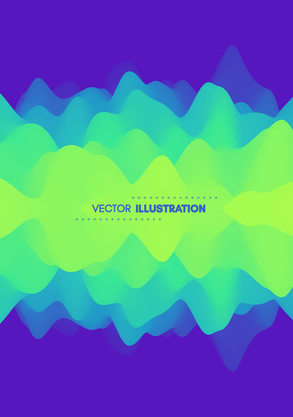 Abstract wavy background with reflection. Trendy gradients with symmetry. Dynamic effect. Modern screen vector design for mobile app. and wed. Can be used for advertising, marketing, presentation. - Vettoriali, immagini