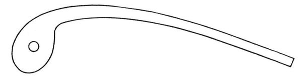Curva polar Curvas francesas é usado para desenhar diagramas de engenharia e curvas de vapor, é colocado sobre o material de desenho e um lápis ou outro implemento, desenho de linha vintage ou gravura ilustração
. - Vetor, Imagem