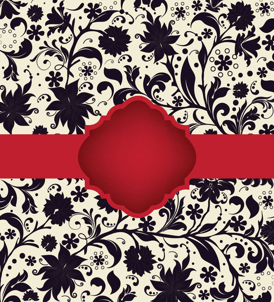 vector background with vintage floral ornaments - Вектор,изображение