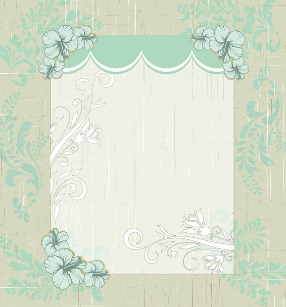 vector illustration, wallpaper with floral elements - Vector, imagen