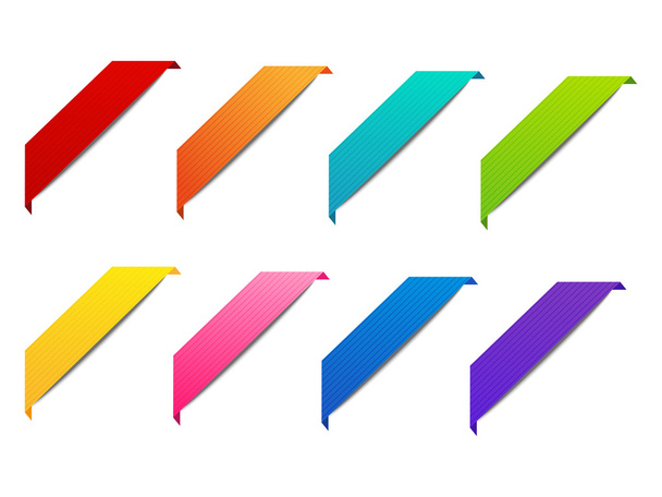 Conjunto de cintas de esquina de color
 - Vector, Imagen
