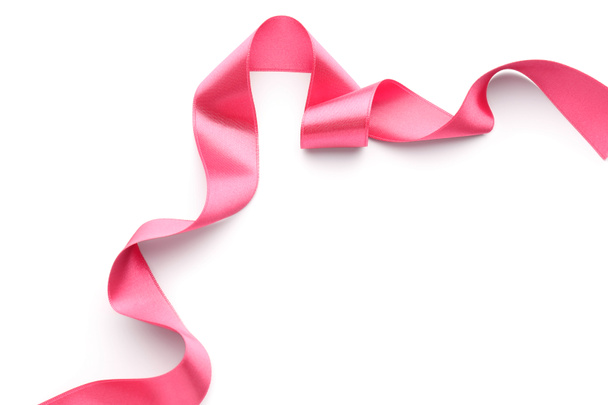 cinta rosa sobre fondo blanco - Foto, imagen