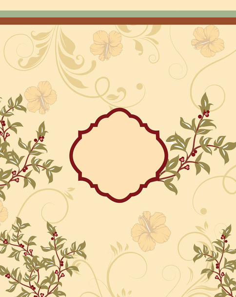 vector background with vintage floral ornaments - Вектор, зображення