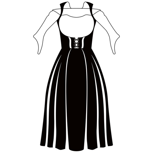 Традиційна піктограма сукні для жінок
 - Вектор, зображення