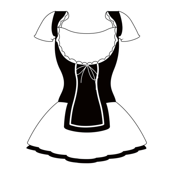 女性のための伝統的なオクトーバーフェスト ドレス アイコン - ベクター画像