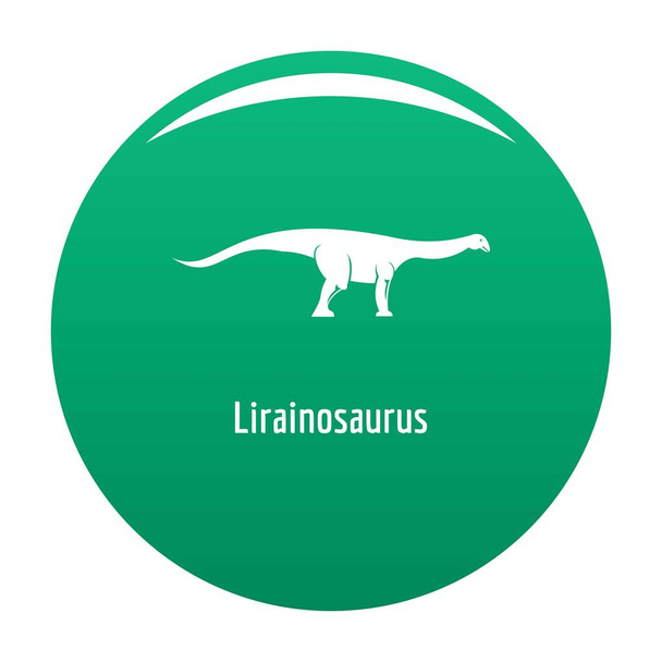 lirainosaurus icon vector green - Διάνυσμα, εικόνα