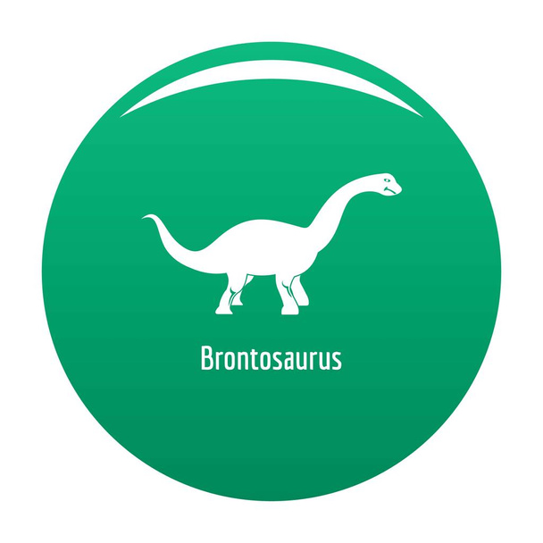 Brontosaurus icon vector green - ベクター画像