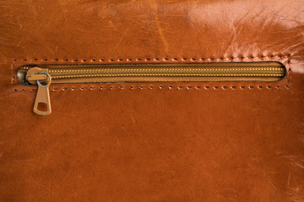 bolsa de cuero zip estilo antiguo vintage
 - Foto, Imagen