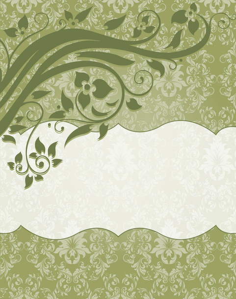 Elegant damask invitation card - Vektor, obrázek